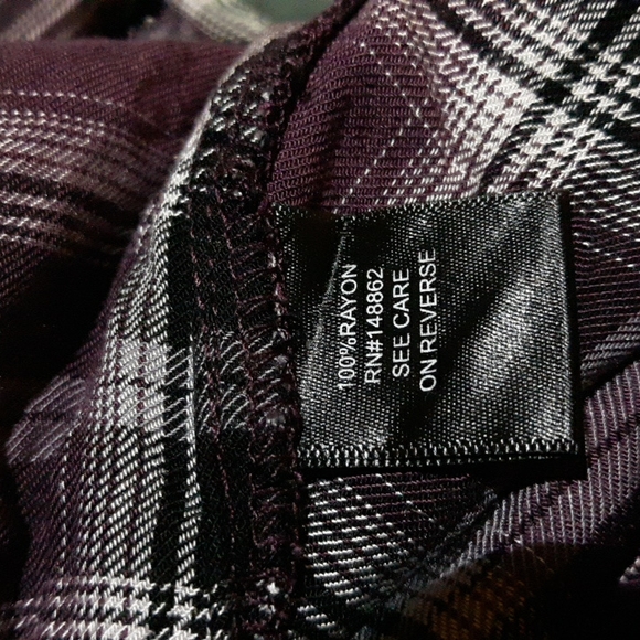 Plaid pattern half button down - Picture 10 of 11